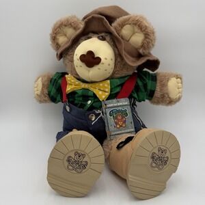 Furskins‎ J. Livingston Clayton Teddy Bear Plush 1984 Suspenders 22" VTG EUC
